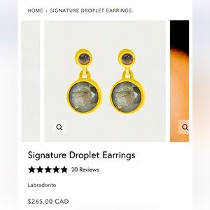 Dean Davidson signature droplet earrings.